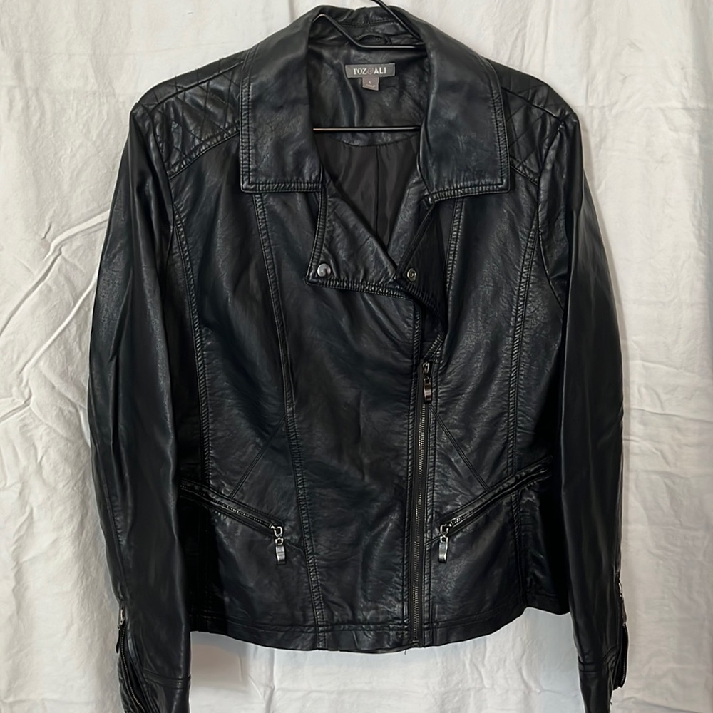 Faux Black Leather Jacket
